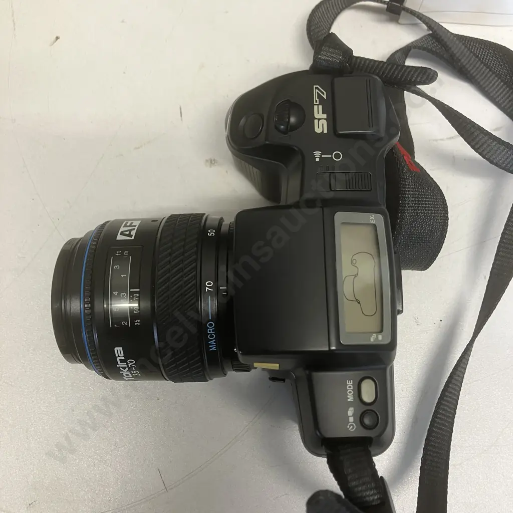Pentax SF7 Film Camera, Tokina AF 35-70mm 1:3.5-4.6. 52 Japan With Manual and Bag Image 1++