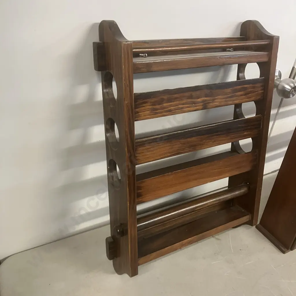 Wooden Kitchen Wraps Dispenser & 4 Drawer Kitchen Shelf - Wall Mounted Image 1++