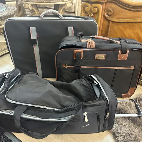 Soft Case Suitcases x2 Including Fuego & Ascot Flight Luggage Bag