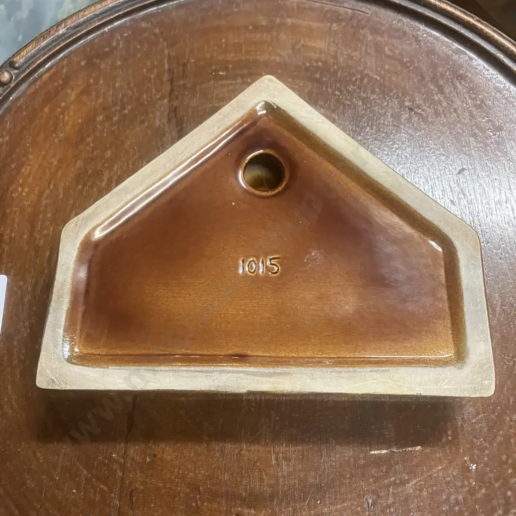 Crown Lynn Wharetana Ware Whare  Ashtray Impressed Shape Number 1015 To Reverse Image 1++