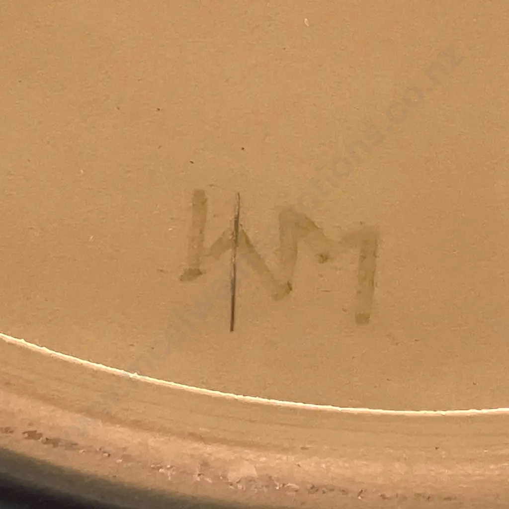 Vintage Moorcroft Pottery Large Charger Plate, Finches Pattern On Pale Cobalt Blue Background. 35cm Image 1++