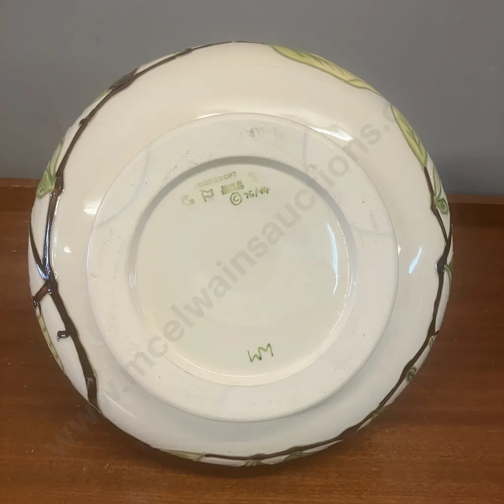 Moorcroft Magnolia Pattern 20 x 25cm Squat Vase, (As Found) Image 1++