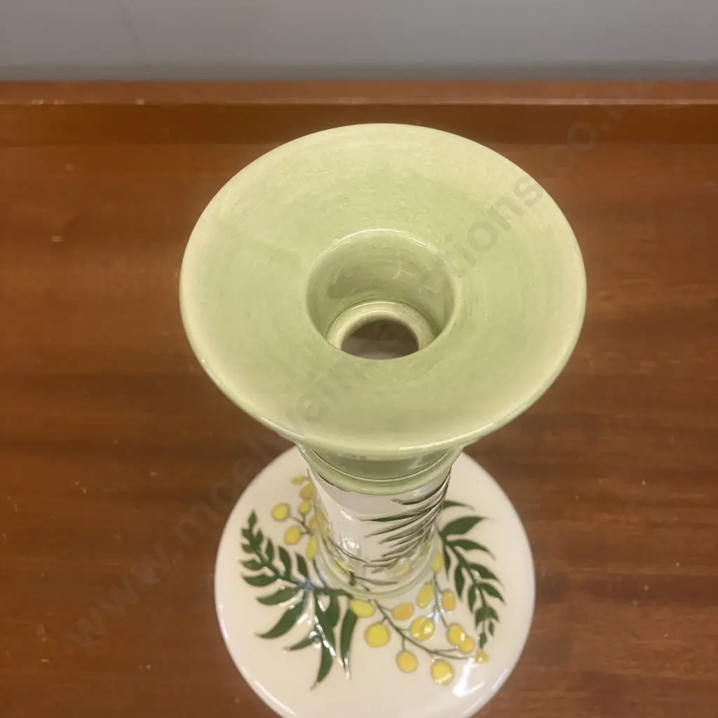 Moorcroft Pottery Wattle Pattern Candlestick. 20.5cm Image 1++