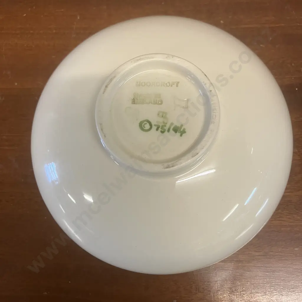 Moorcroft Magnolia Pattern Bud Vase & 12cm Bowl & Pin Dish (Bud Vase Signed by John Moorcroft) Image 1++