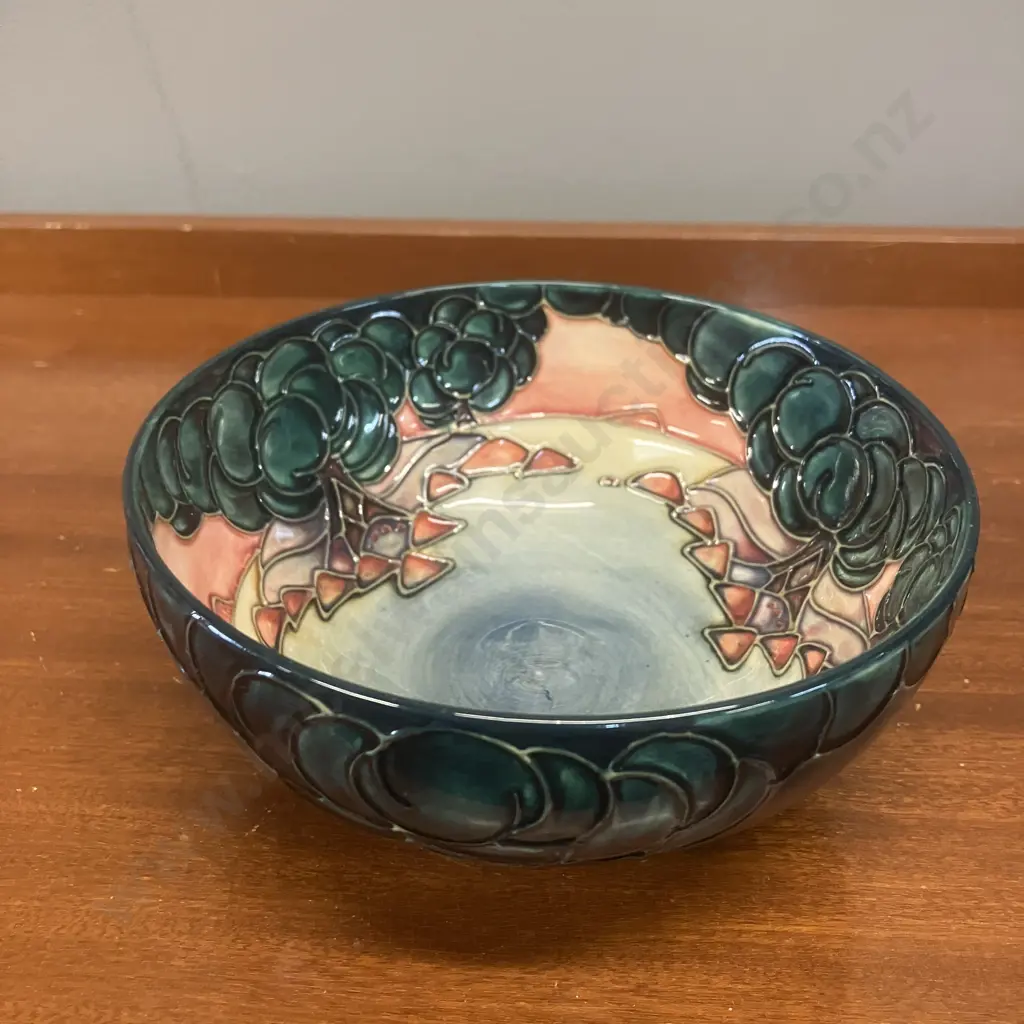 Moorcroft 'Mamoura' Design by Sally Tuffin Tube Lined Bowl 1994, Stamped. 7.5 x 15.5cm Image 1++