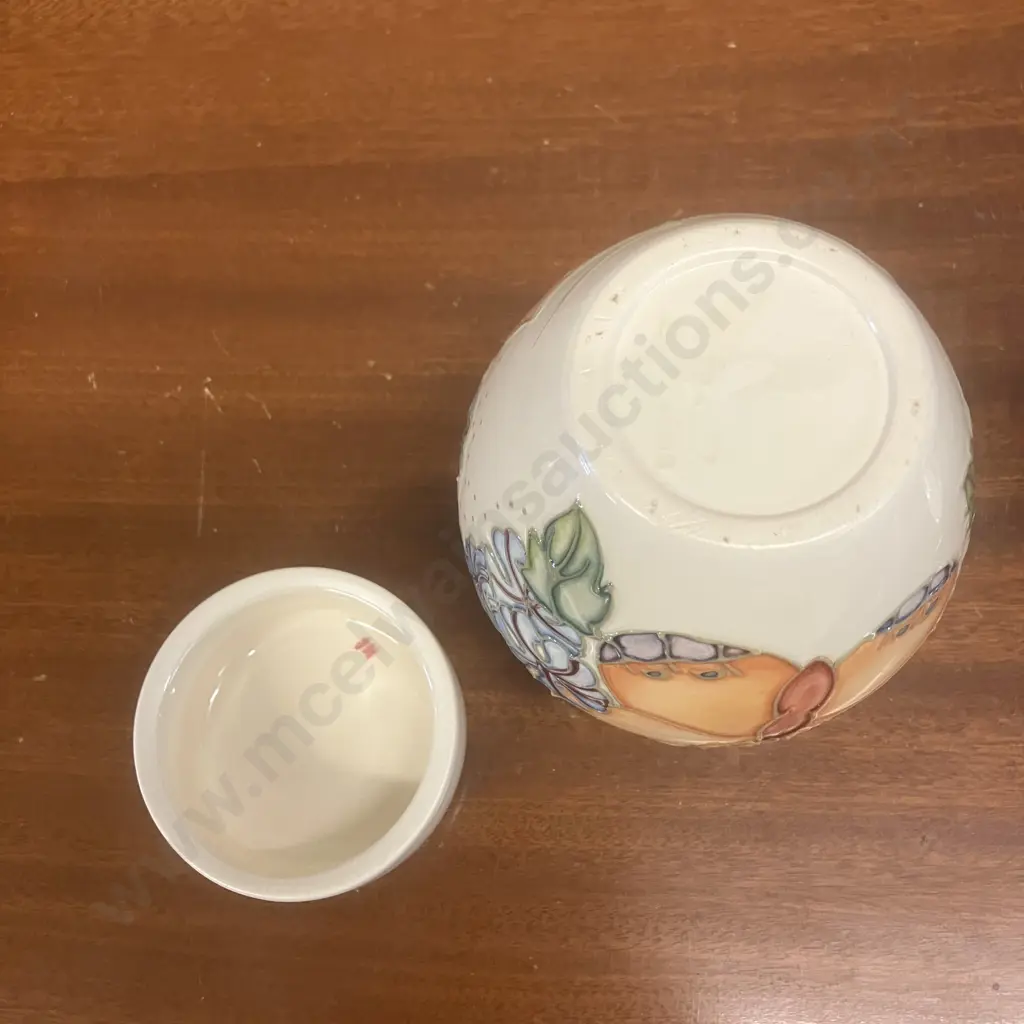 Moorcroft Butterfly Pattern Ginger Jar 10.5cm & Butterfly Pin Dish 10.5cm Image 1++