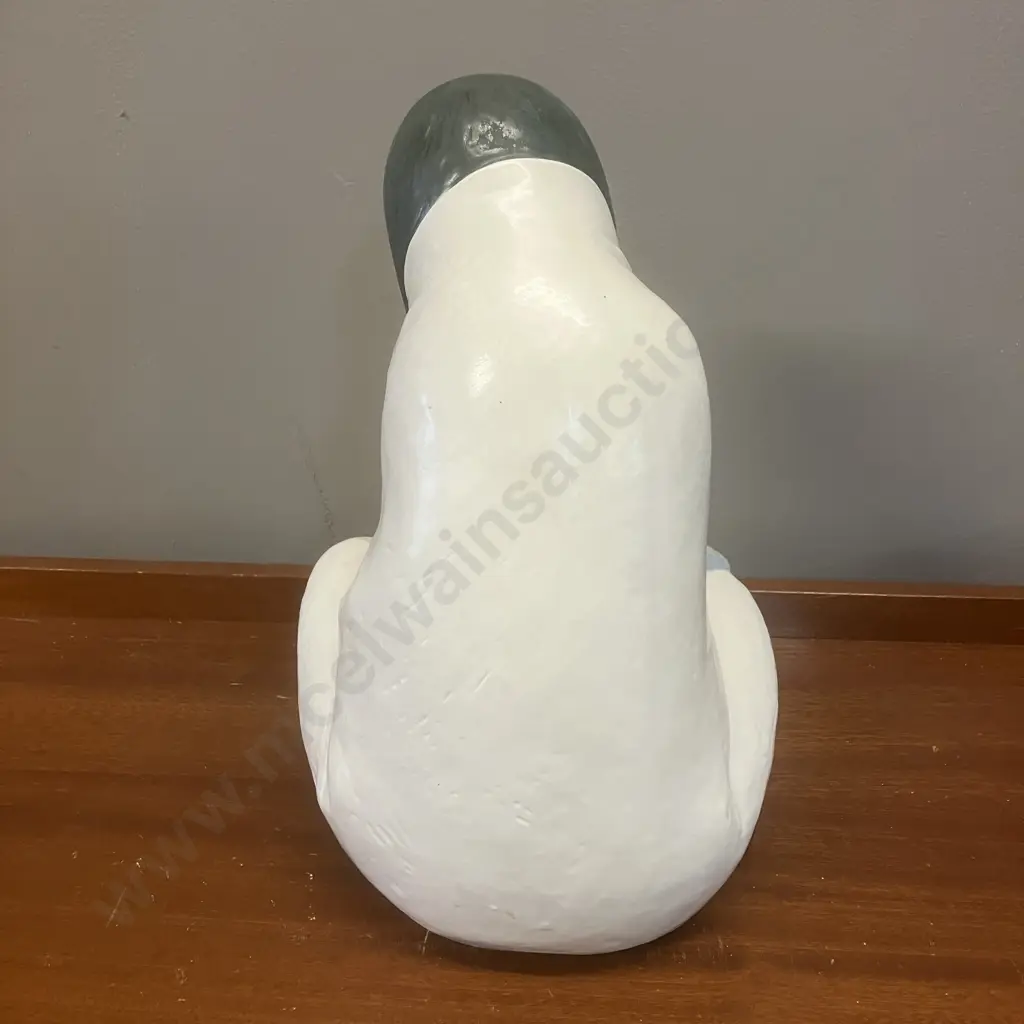 Retired Large Lladro Gres Eskimo Girl Sleeping, Blue White H30cm. Image 1++