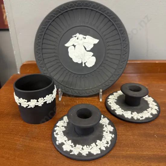 Selection Of Wedgwood Items Including Black Basalt Jasperware Plate Etc