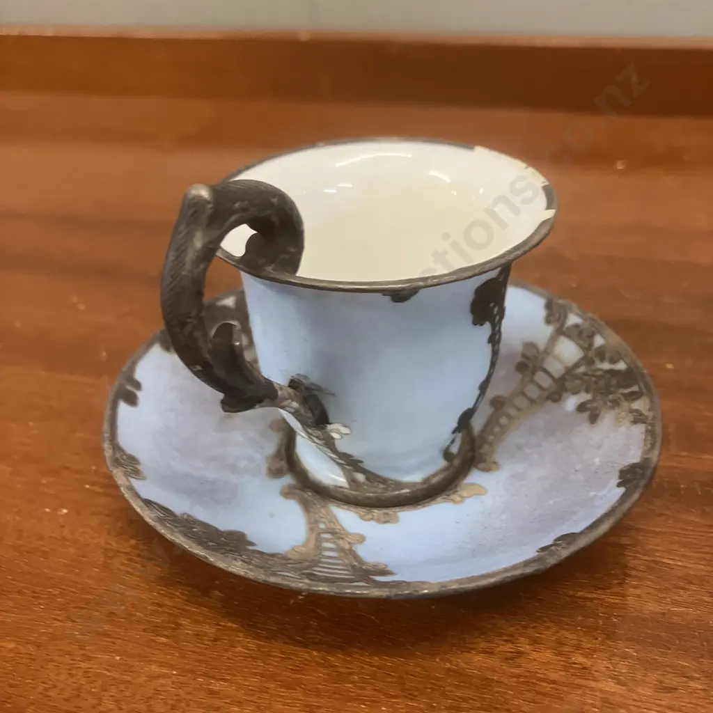 Rare Antique Nathan Dohrmann & Co. San Francisco Teacup With Saucer (Pre 1905?) Image 1++