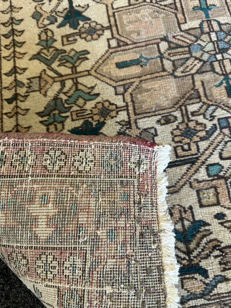 Large Persian Floor Runner Beige/Cream/Green/Mauve L462,W122cm Image 1++