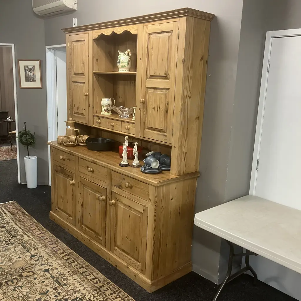 Traditional Baltic Pine Dresser - 2 Piece. H214 W183 D50cm Image 1++