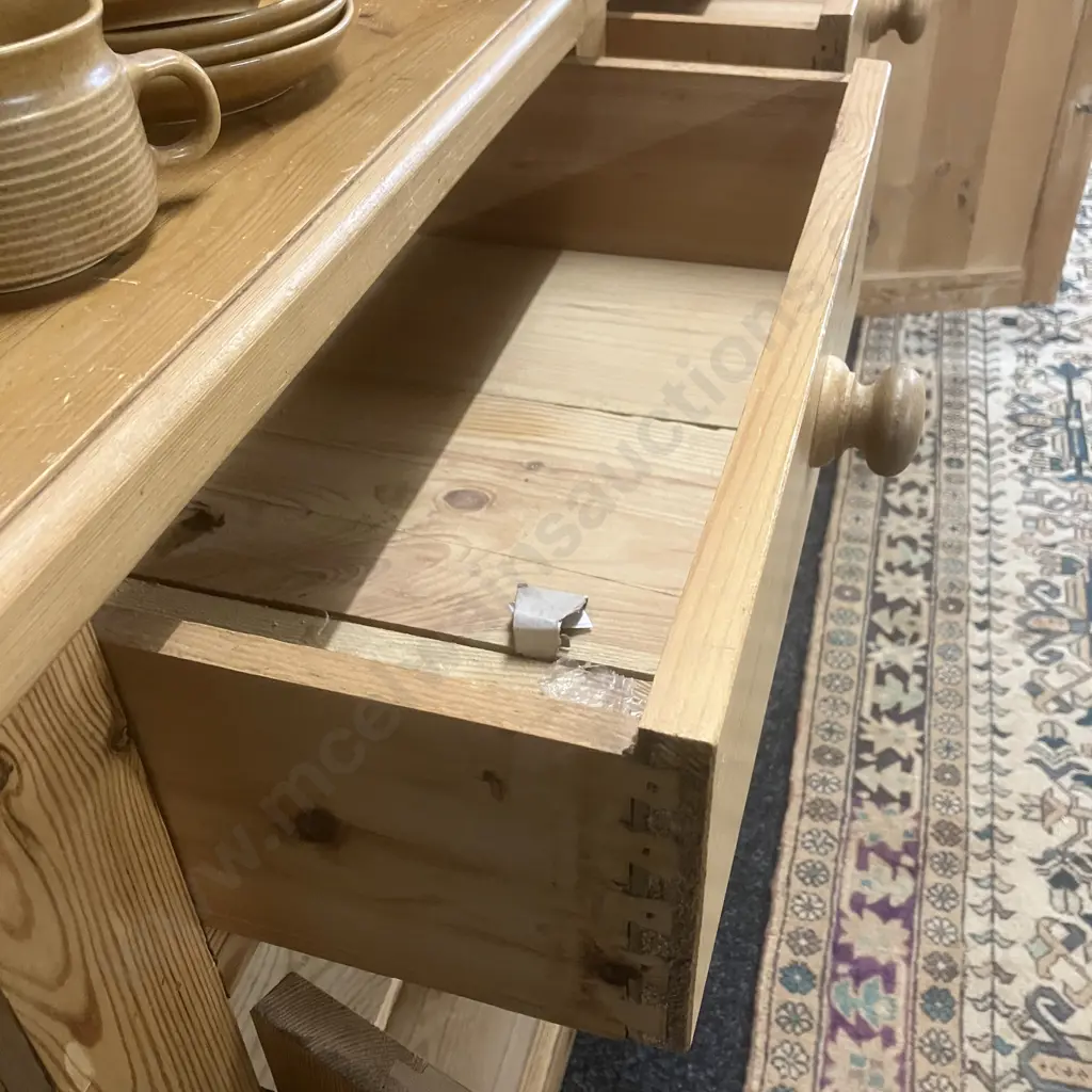 Traditional Baltic Pine Dresser - 2 Piece. H214 W183 D50cm Image 1++