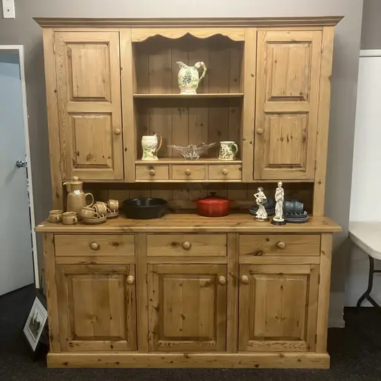 Traditional Baltic Pine Dresser - 2 Piece. H214 W183 D50cm