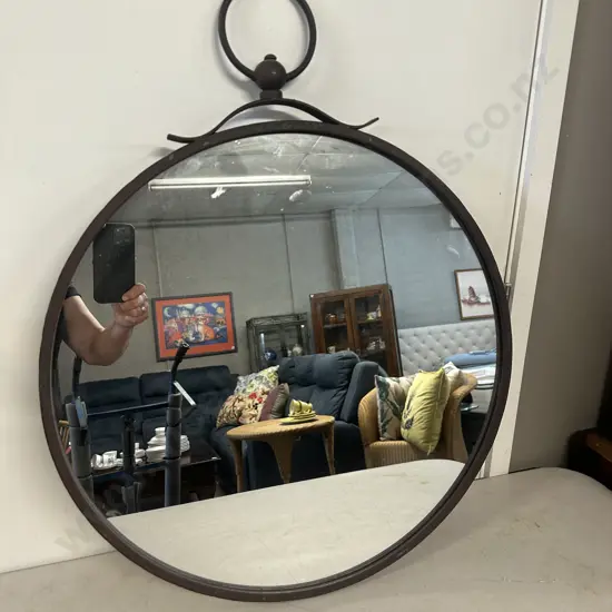 Round Modernist Mirror Dia56cm.