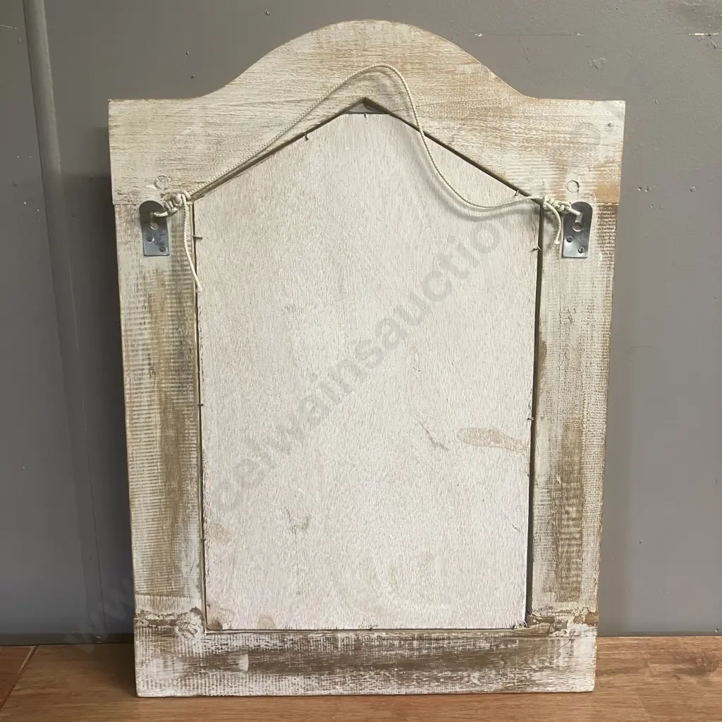 Whitewash Window Shutter Wall Mirror. 60 x 43cm Image 1++
