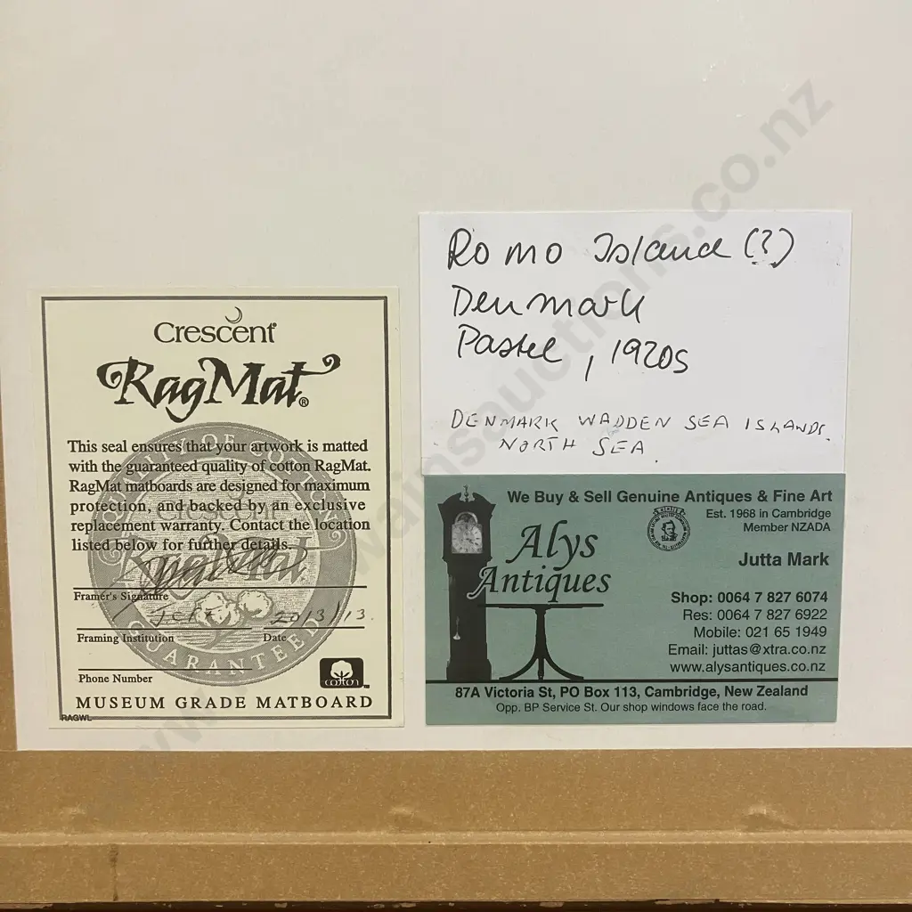 Romo Island ? Denmark 1920s Pastel Original Artwork. 51 x 69cm Image 1++