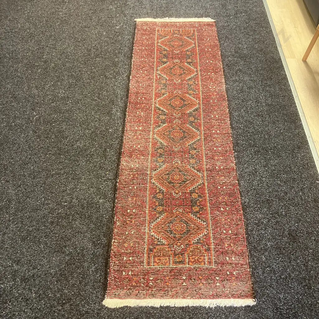 Persian Floor Runner - Reds & Blacks 200 x 59cm Image 1++