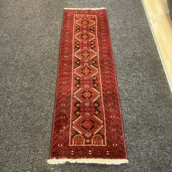 Persian Floor Runner - Reds & Blacks 200 x 59cm