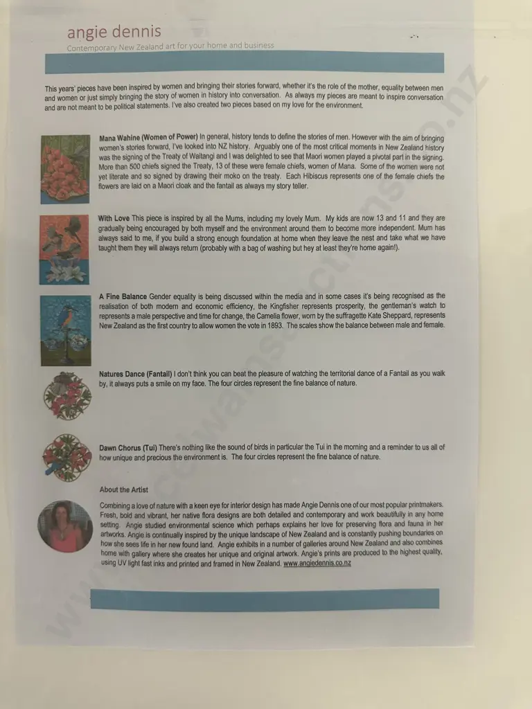 Contemporay New Zealand Art 'Mana Wahine' By Angie Dennis 2018  Image 1++