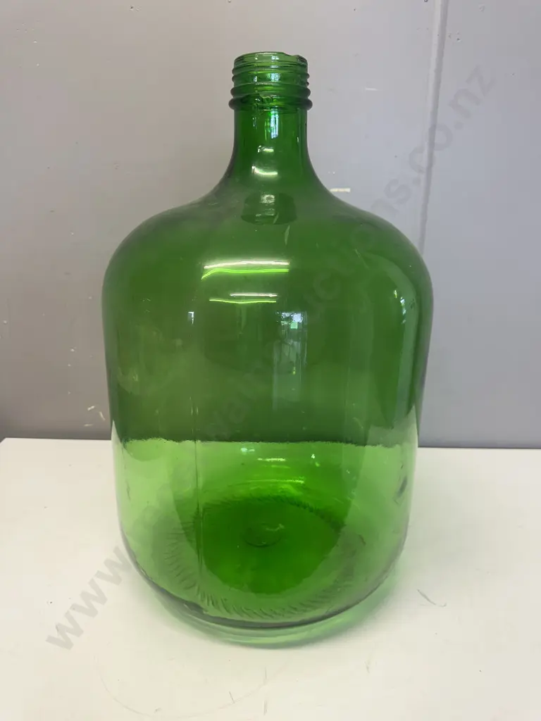 Vintage Large Green Glass Corboy. H51cm Image 1++