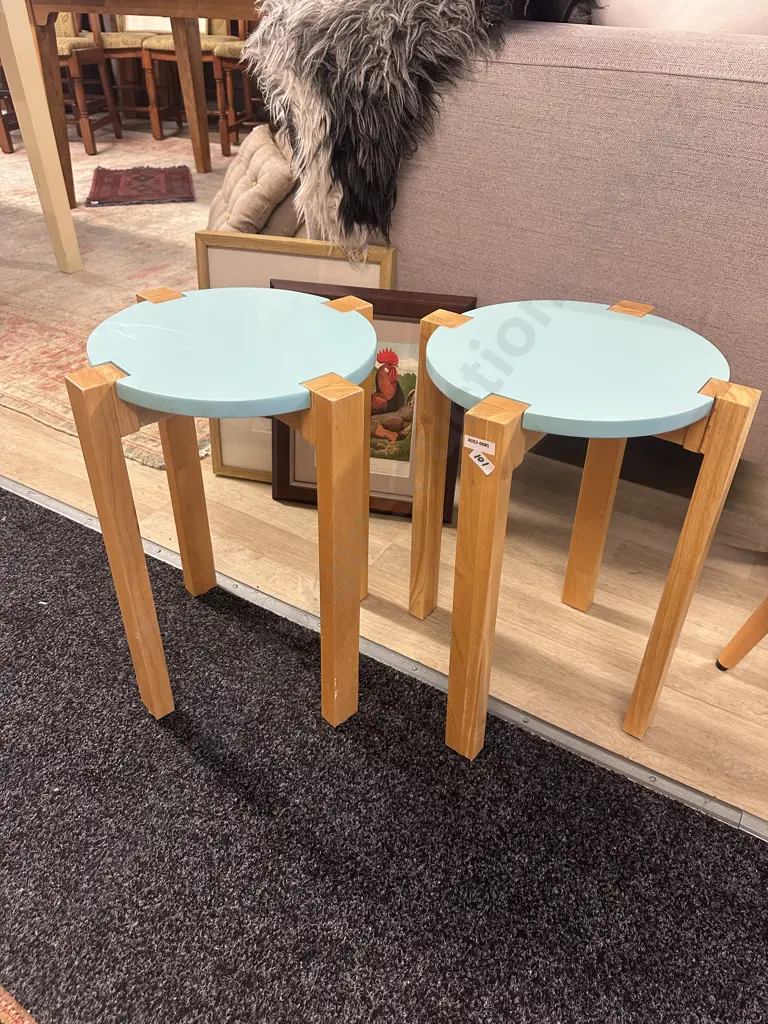 Pair of Stools Ex Freedom Furniture Image 1++