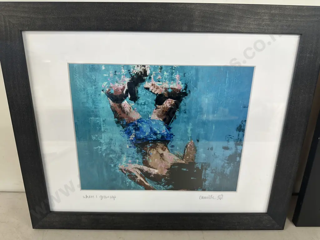 Black Framed Artwork 'When I Grow Up' & 'Aloha delyele' Image 1++