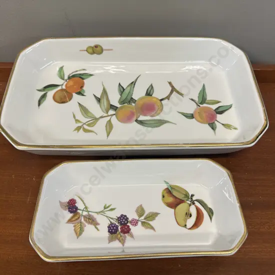 Royal Worcester Evesham Gold Rectangular Dishes