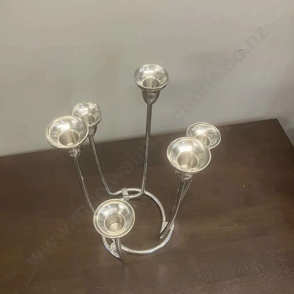 GEORG JENSEN Six-Branch Swing Candelabra. H32cm Image 1++