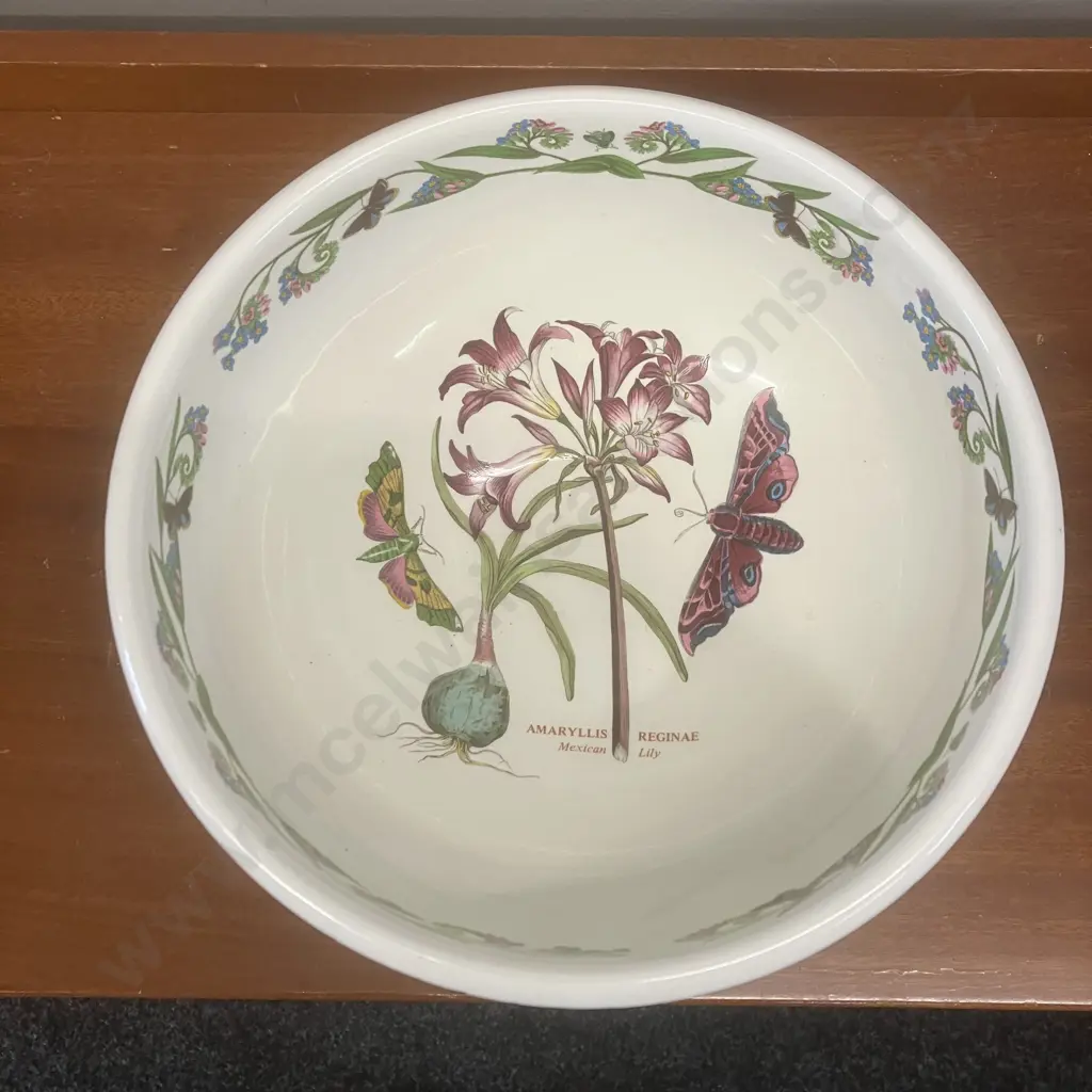 Portmeirion Botanic Garden Amaryllis Reginae Mexican Lily Large 26cm Bowl. Susan Williams Ellis 1972 England Image 1++