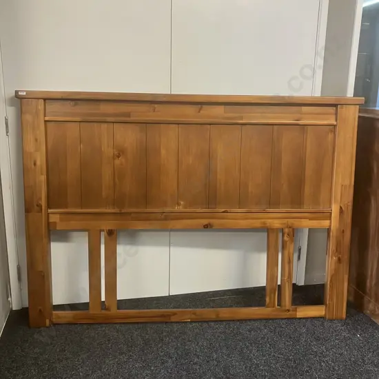 Wooden Panelled Kingsize Headboard. H118 W170 D8cm