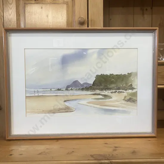 Brian Kehoe Yeppoon Central Queensland Beach Watercolour Signed & Framed. 52 x 72cm