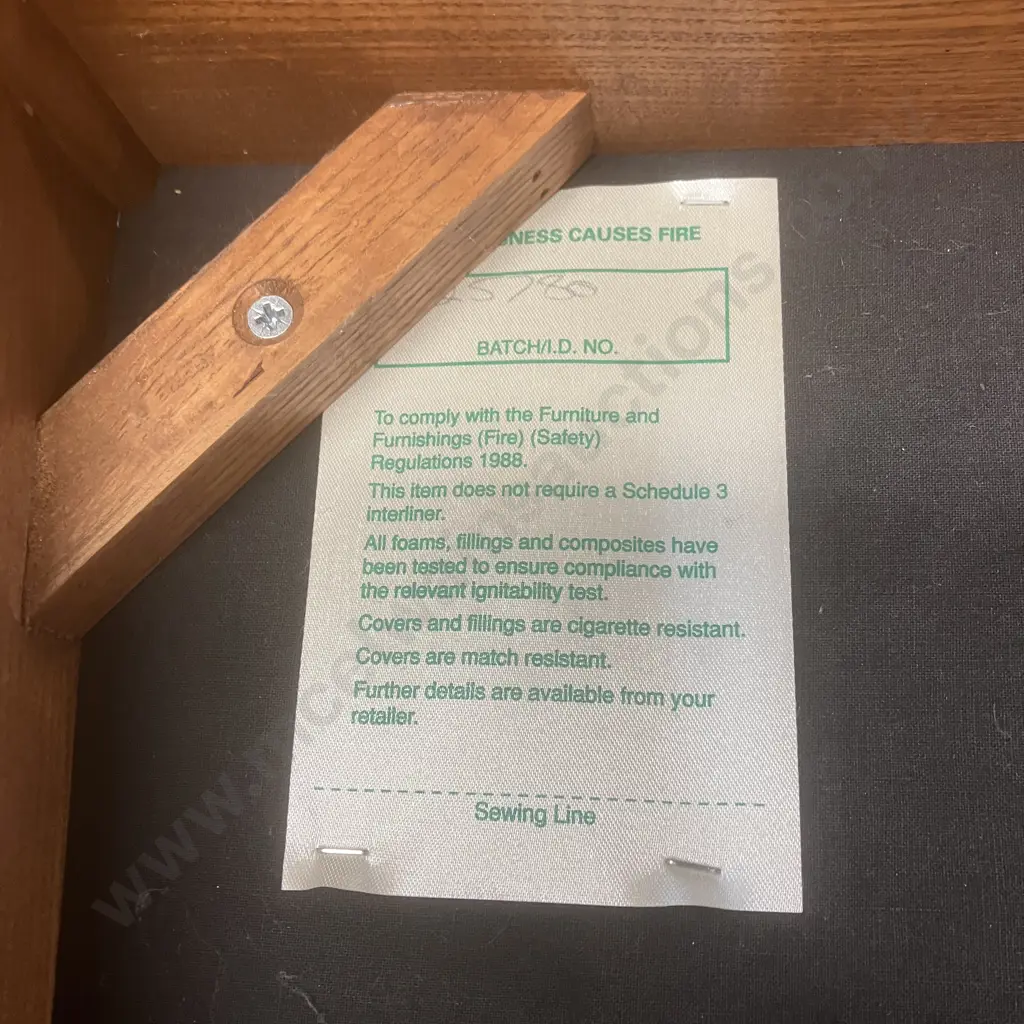 Set of 6 Jaycee Furniture (Brighton England) Solid Oak Upholstered Back Dining Chairs Including 2 Carvers Image 1++