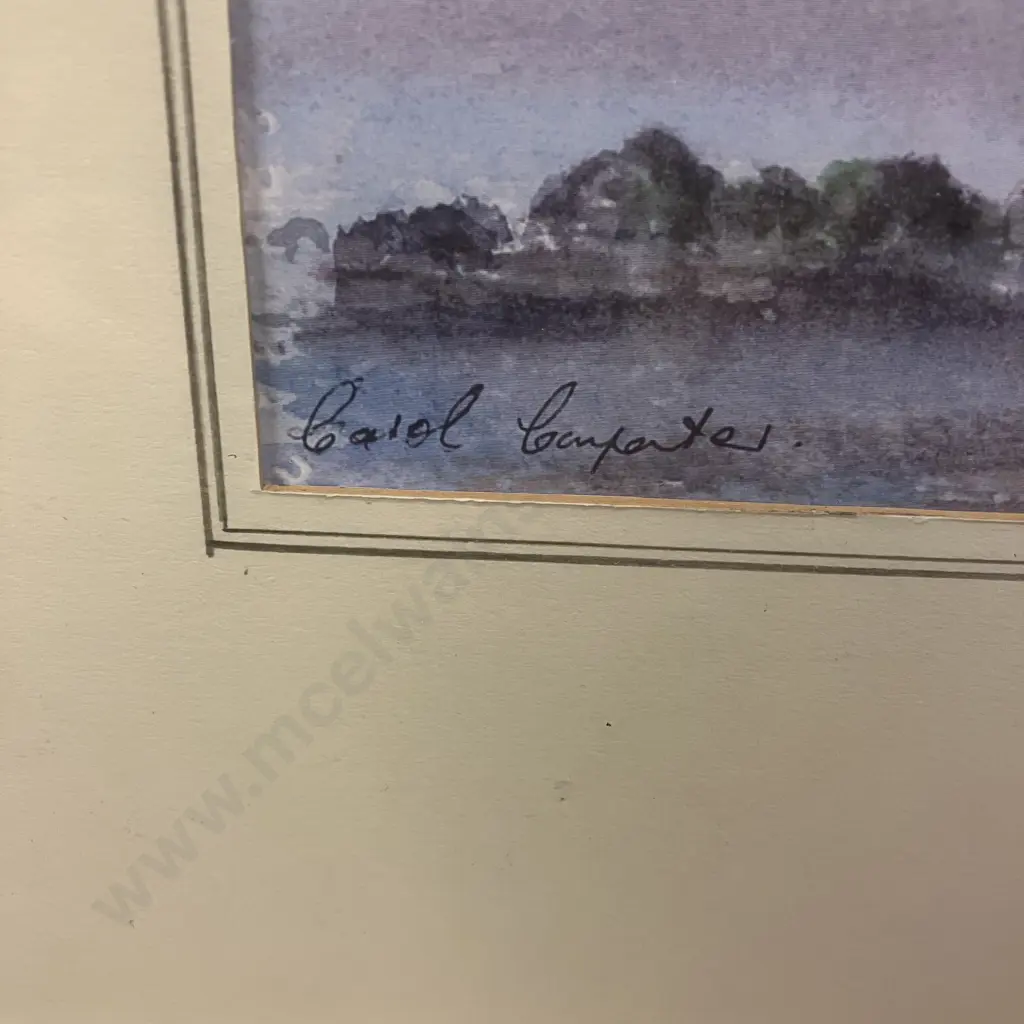 Carol Carpenter Original Watercolour - Coastal Scene With People. Signed. 43 x 52cm Image 1++