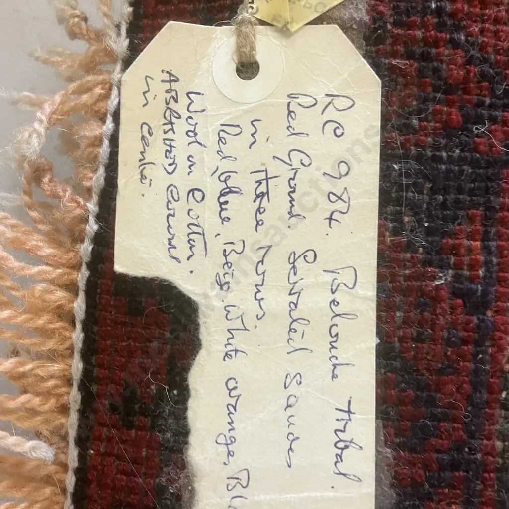 Persian Balouche Tribal Red Ground Rug 205 x 112cm Image 1++