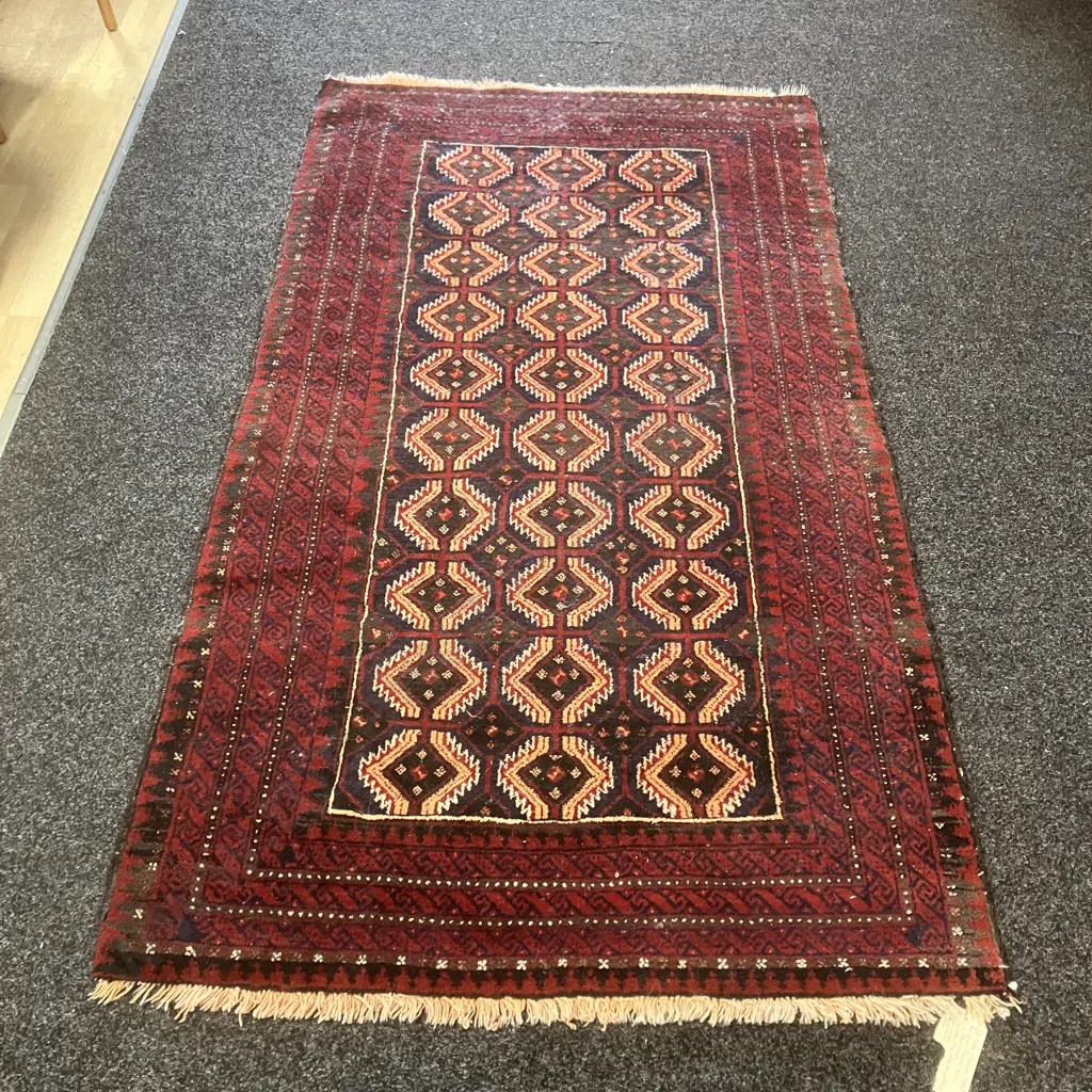 Persian Balouche Tribal Red Ground Rug 205 x 112cm Image 1++