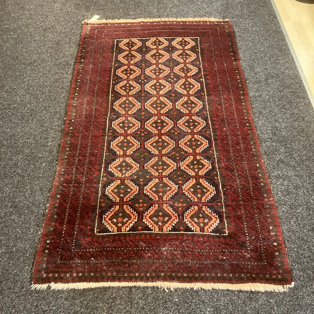 Persian Balouche Tribal Red Ground Rug 205 x 112cm Image 1++