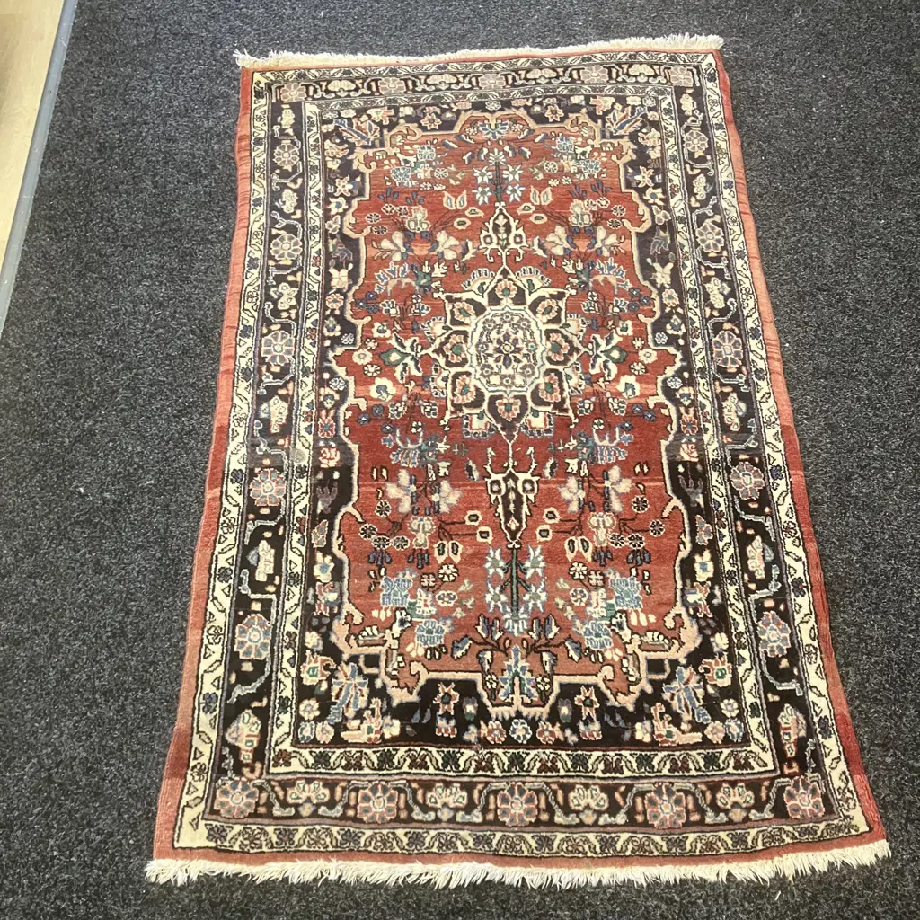 Persian Rug - Blacks, Reds & Blues 153 x 92cm Image 1++