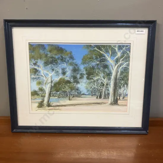 Grace M. Goon 1978 Original Artwork - Todd River, Alice Springs. N.T Australia. 39 x 49cm