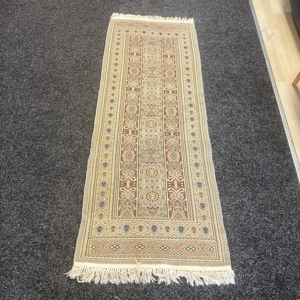 Floor Runner - Grey & Blue Tones 192 x 66cm Image 1++