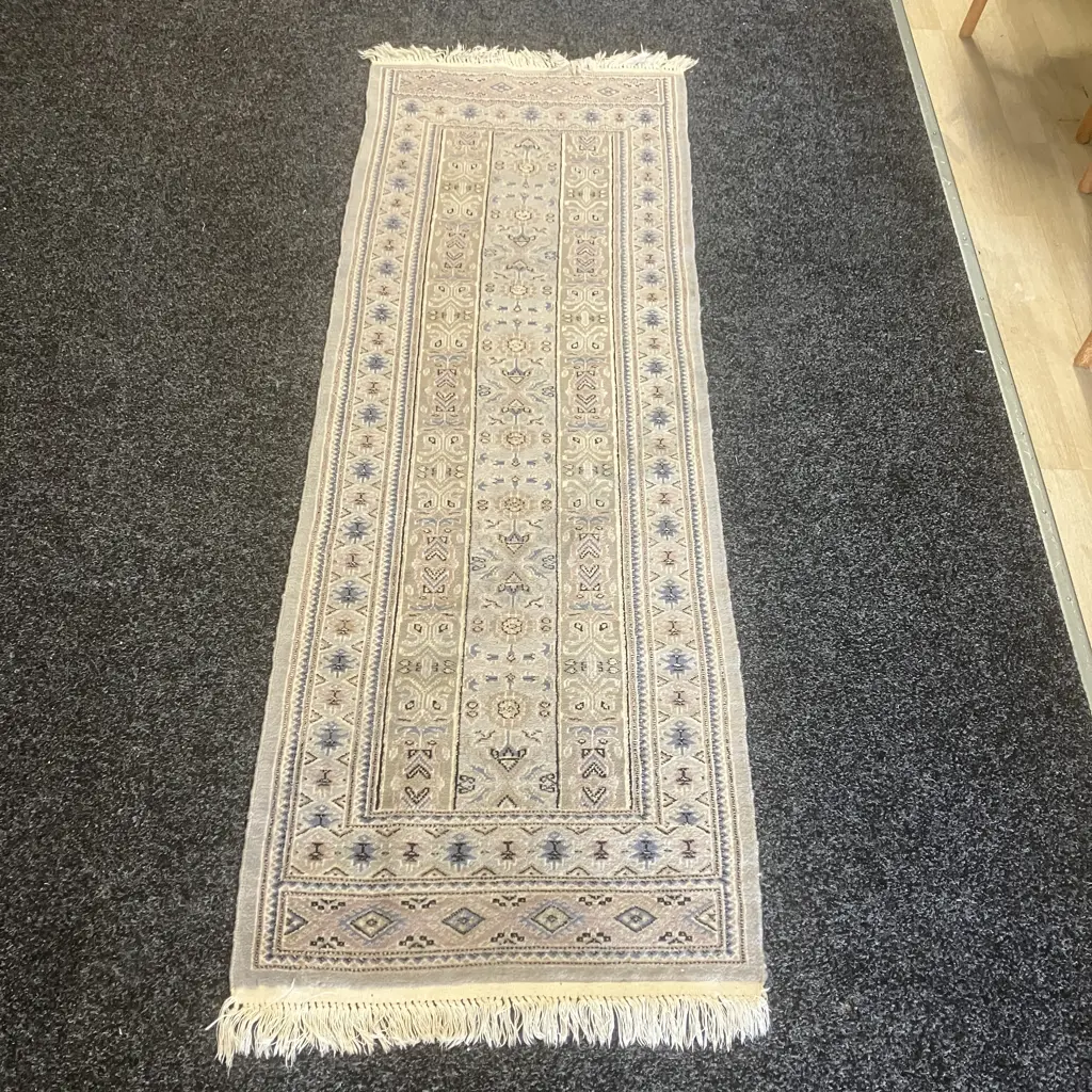 Floor Runner - Grey & Blue Tones 192 x 66cm Image 1++