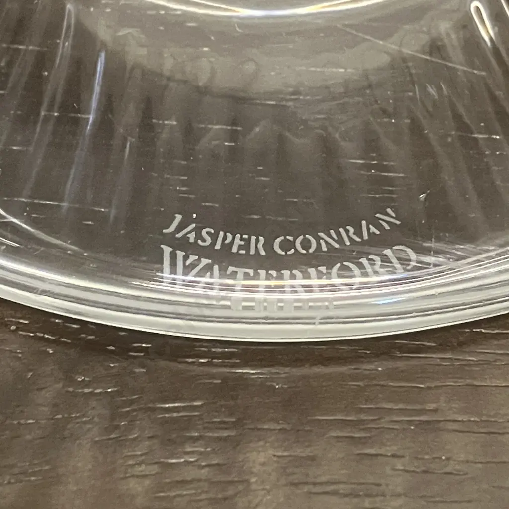 Waterford Crystal Jasper Conran Footed Bowl, Signed With Stencilled Mark. 7.8 x 19.5cm Image 1++