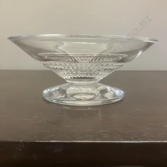 Waterford Crystal Jasper Conran Footed Bowl, Signed With Stencilled Mark. 7.8 x 19.5cm