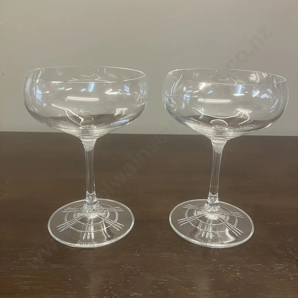 Pair of Spiegelau Crystal Champagne Coupes Image 1++