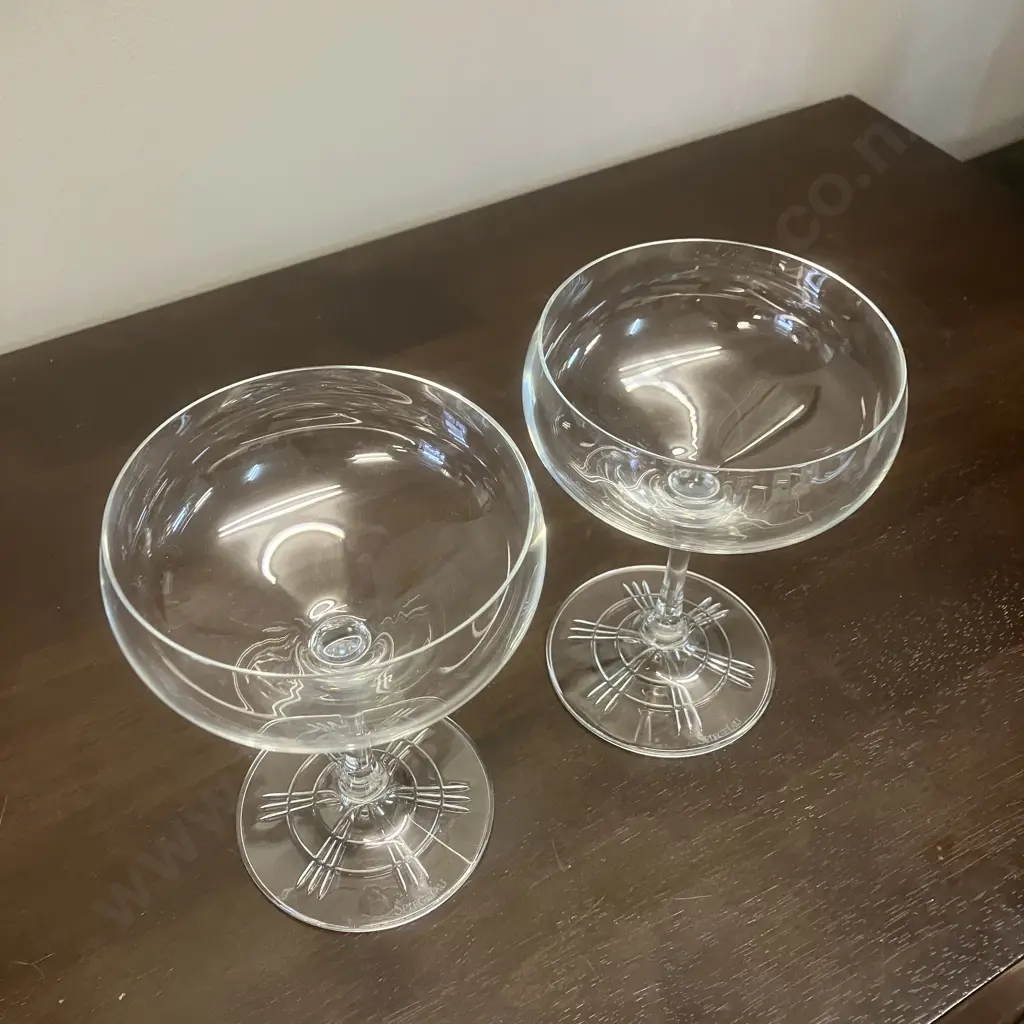 Pair of Spiegelau Crystal Champagne Coupes Image 1++