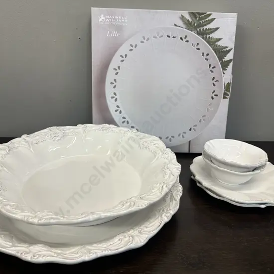 French Country Collections Items Including Platters, Bowls Etc With Maxwell Williams Lille Round Platter Boxed