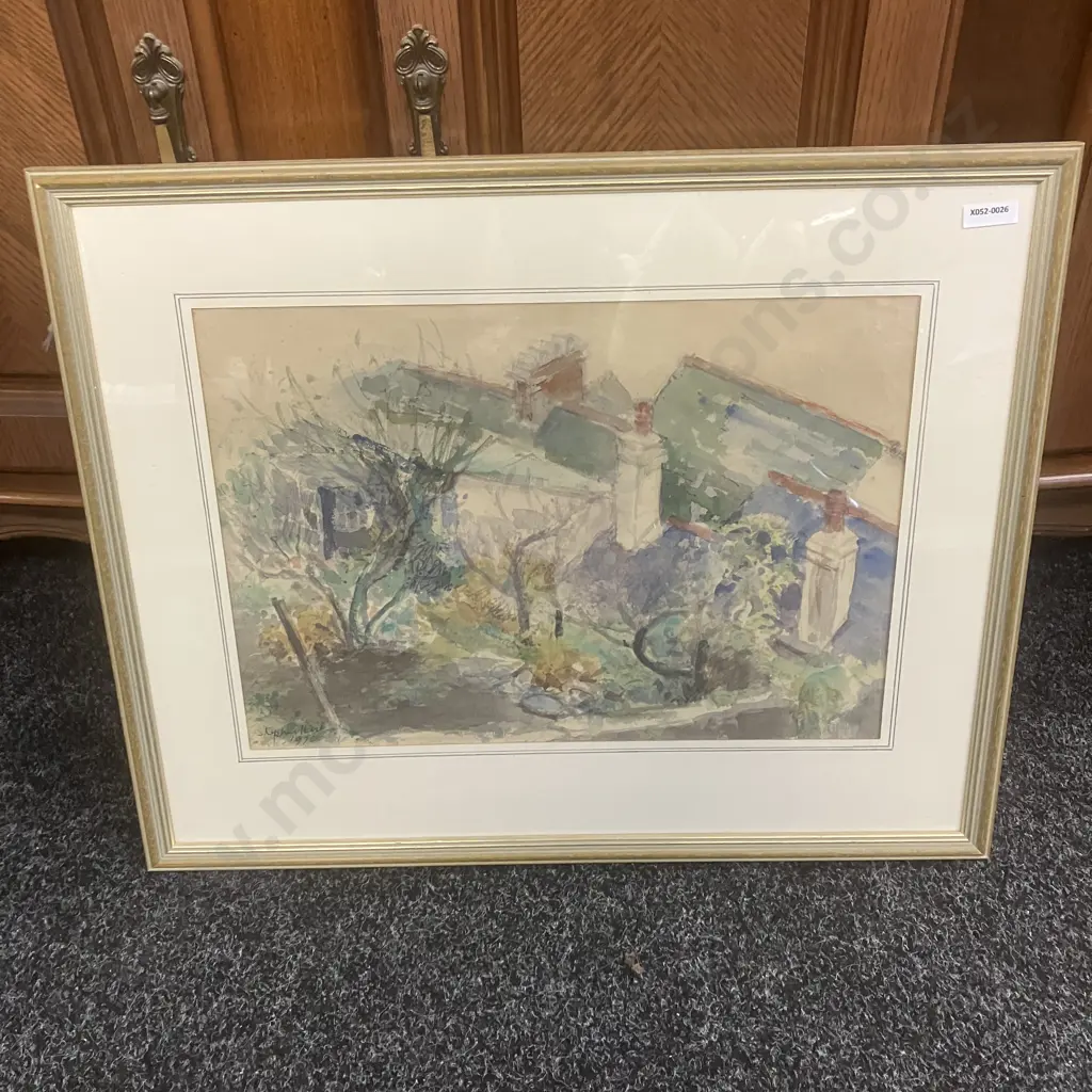 Pair of Original Watercolours - Village Scenes. Signed. 59 x 47cm & 47 x 59cm Image 1++
