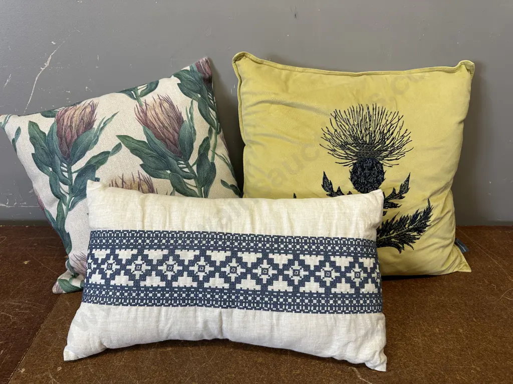 Cushions x3 Including M.M Linen Etc Image 1++