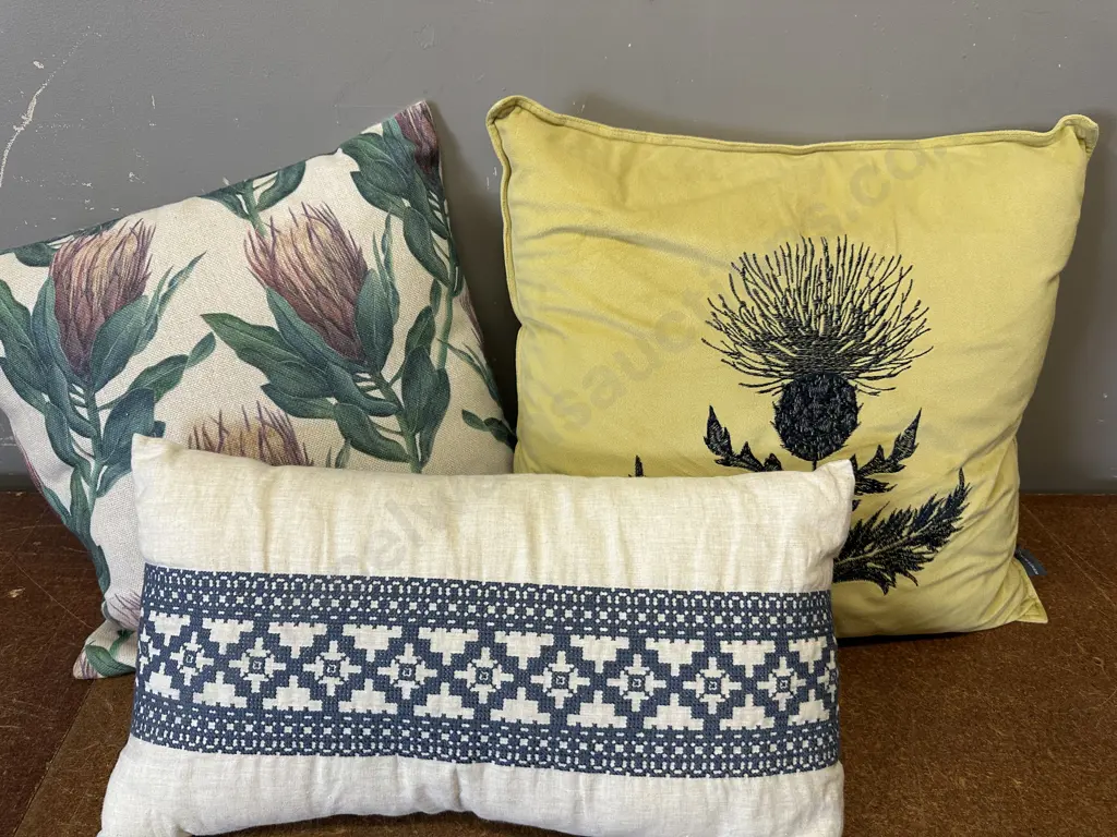 Cushions x3 Including M.M Linen Etc Image 1++