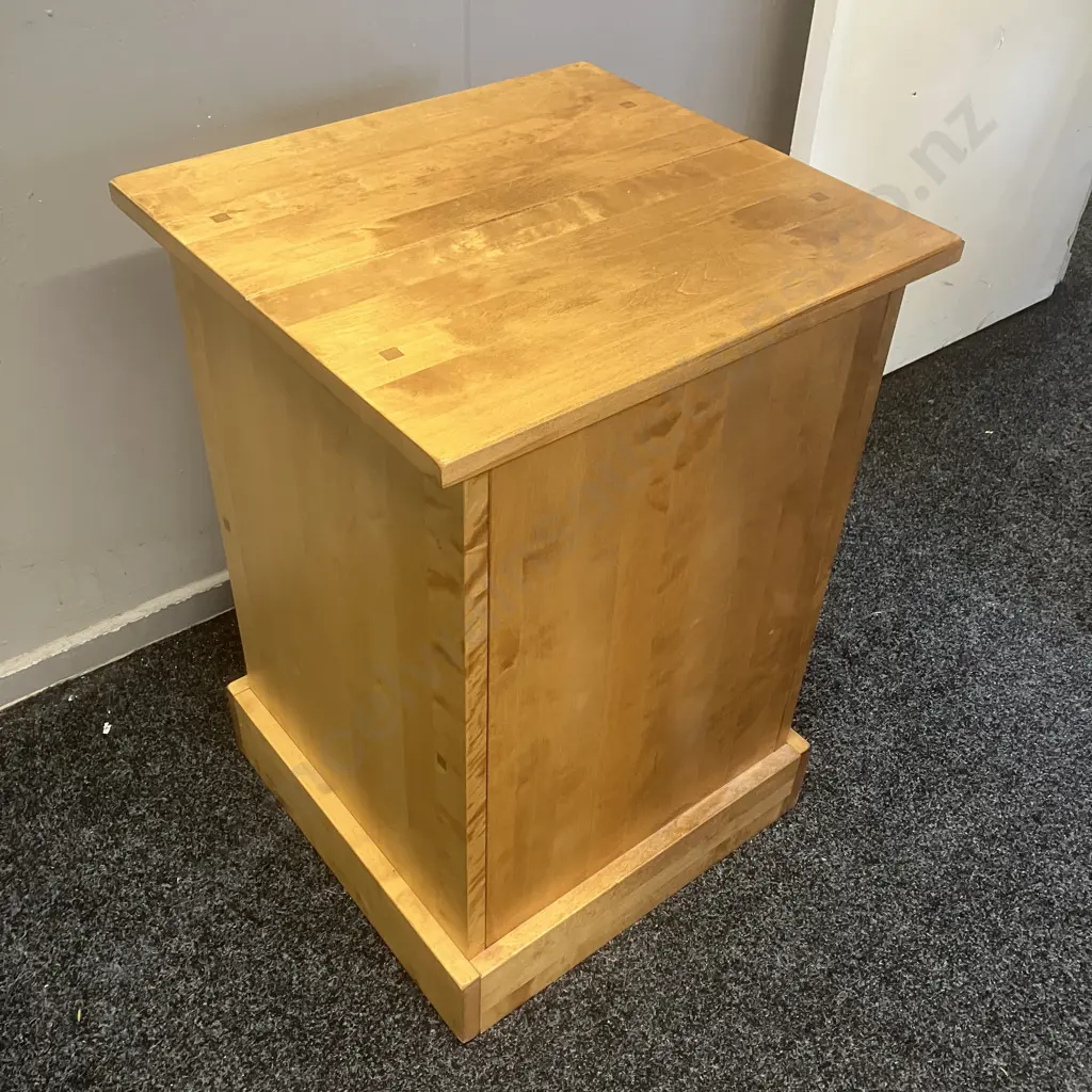 Laura Ashley Solid Birch Honey Gold Garrat 2 Drawer Side Table. H68 W47.5 D44cm Image 1++