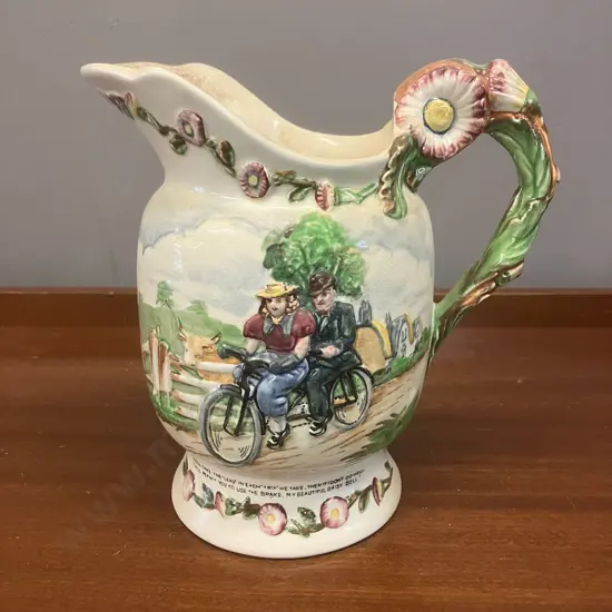 A Crown Devon Fielding's 'Daisy Bell' Musical Jug Made In England - Working. H20.5cm